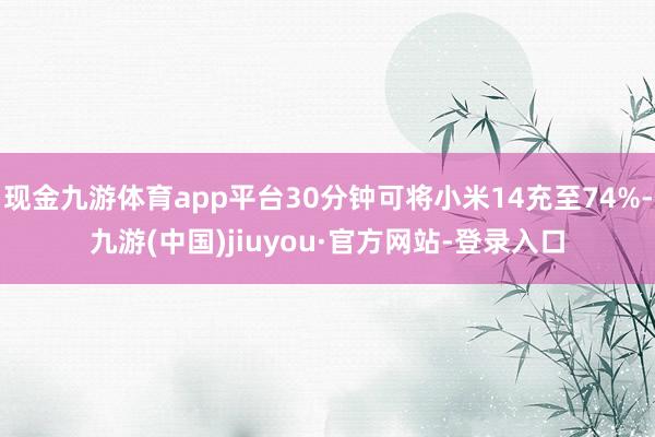 现金九游体育app平台30分钟可将小米14充至74%-九游(中国)jiuyou·官方网站-登录入口