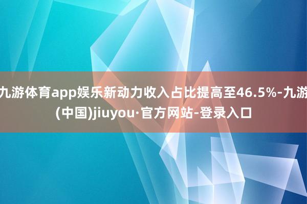 九游体育app娱乐新动力收入占比提高至46.5%-九游(中国)jiuyou·官方网站-登录入口