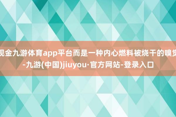 现金九游体育app平台而是一种内心燃料被烧干的嗅觉-九游(中国)jiuyou·官方网站-登录入口