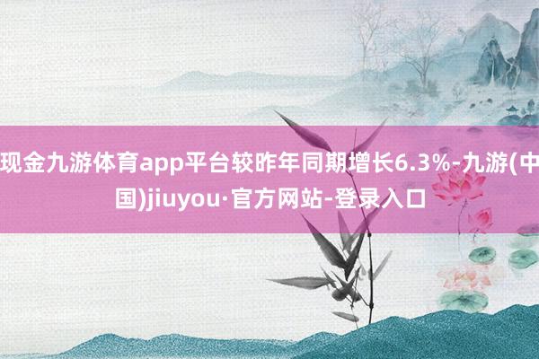 现金九游体育app平台较昨年同期增长6.3%-九游(中国)jiuyou·官方网站-登录入口