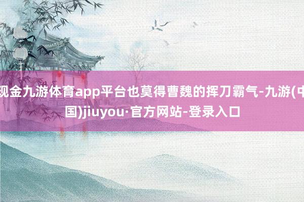 现金九游体育app平台也莫得曹魏的挥刀霸气-九游(中国)jiuyou·官方网站-登录入口