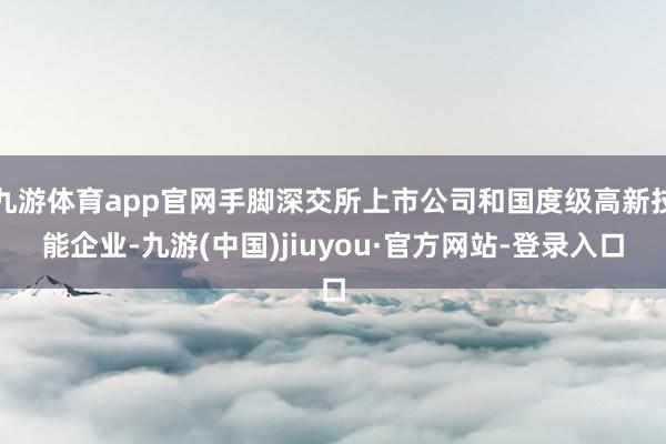 九游体育app官网手脚深交所上市公司和国度级高新技能企业-九游(中国)jiuyou·官方网站-登录入口