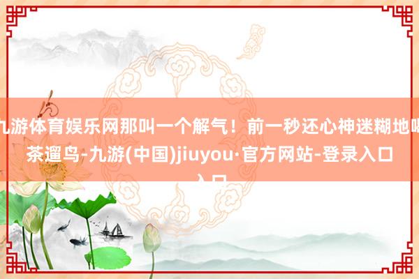 九游体育娱乐网那叫一个解气！前一秒还心神迷糊地喝茶遛鸟-九游(中国)jiuyou·官方网站-登录入口